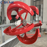 Générateur éolien à axe vertical CISHINE 300-1000W, pales en forme de C rouges, faible bruit, pour éclairage solaire de rue, système hors réseau de jardin