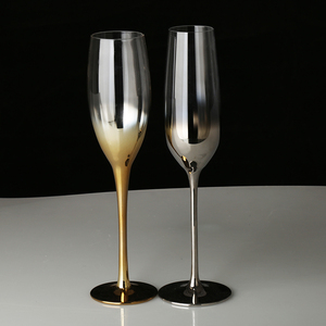 Lot de 2 verres à Champagne en <span class=keywords><strong>Cristal</strong></span> pour mariage, soufflé à la main par galvanoplastie - Product Image 3