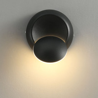 Mini applique murale LED ronde en aluminium à commande tactile 14 cm, boîtier bicolore pour couloir d'hôtel, chambre d'enfant, éclairage commercial CE