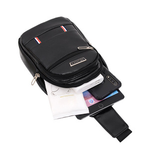 Großhandel Modische Herren-Reisetasche Einzel-Schultertasche Wasserdichte Crossbody-Tasche PU-Brusttasche für Männer - Product Image 5