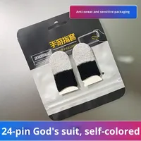 Vente directe d'usine, manchons de doigts anti-transpiration et antidérapants en cuivre/argent/fibre de carbone, tricot fin à 24 aiguilles, pour jeux sur Android et iPhone