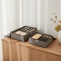 Boîte de rangement multifonctionnelle moderne à tiroirs en tissu à un seul niveau pour sous-vêtements, chaussettes et vêtements intimes, idéale pour la garde-robe domestique