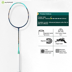 <span class=keywords><strong>Raquette</strong></span> de <span class=keywords><strong>badminton</strong></span> ALP QY2.0 en fibre de carbone 4U G5 Max 35lbs 3D Dragon Design Scales Attack Types Players Racquest for Sports - Product Image 5