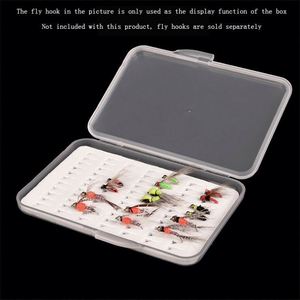 Caja de archivos de pesca con mosca ultrafina transparente SML, caja de anzuelos de pesca con mosca, caja de herramientas de aparejos de pesca con cebo impermeable de plástico - Product Image 6