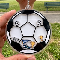 Porte-clés en acrylique personnalisé avec plaque de baseball, texte personnalisé, breloque flottante balles de sport, souvenir d'équipe de softball