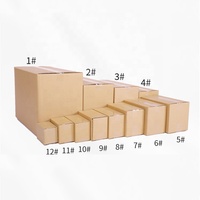 Kotak pengiriman bergelombang 13cm/14.5cm/17.5cm/19.5cm kemasan grosir kustom harga murah kotak karton penyimpanan kecil bergelombang