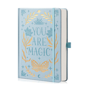 Cuaderno A5 personalizado con lámina dorada de PU, diario ecológico con páginas rayadas, cuaderno para oficina/escuela, agenda, planificador, para regalo. - Product Image 1