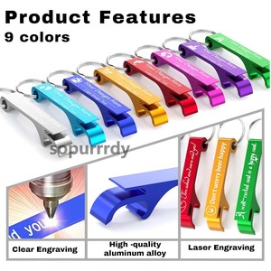 Décapsuleur porte-clés personnalisé avec logo, mini décapsuleur de bière portable en métal, outils de bar, décapsuleur à anneau pour clés - Product Image 3