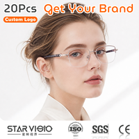 Montures de lunettes optiques de luxe en métal argenté semi-cerclées, verres de prescription, montures de lunettes de vue tendance pour femmes en acétate – Le meilleur choix