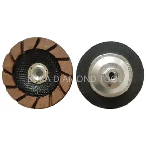 Rueda de copa abrasiva de borde de unión de cerámica de diamante de 7 pulgadas para hormigón para pulidora de amoladora angular - Product Image 1