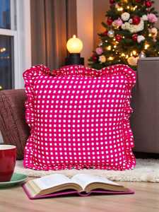Handmade Patchwork Cotton <b>Cushion</b> Cover Kantha Stitch Multicolor Decorative Pillow Case Home Decor - Product Image 3