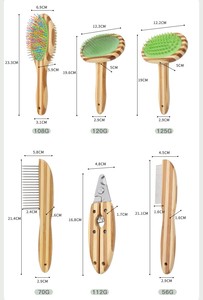 Professional Pet Grooming Kit - 5 Piece Complete Set with Travel Case, Self Cleaning <strong>Slicker</strong> <strong>Brushes</strong>, Dematting Tools - Product Image 6