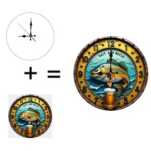 Round Wooden Wall <b>Clock</b> 25x25Cm Mdf Quiet Quartz Movement Home Living Room <b>Bedroom</b> Decor <b>Clock</b> - Product Image 5