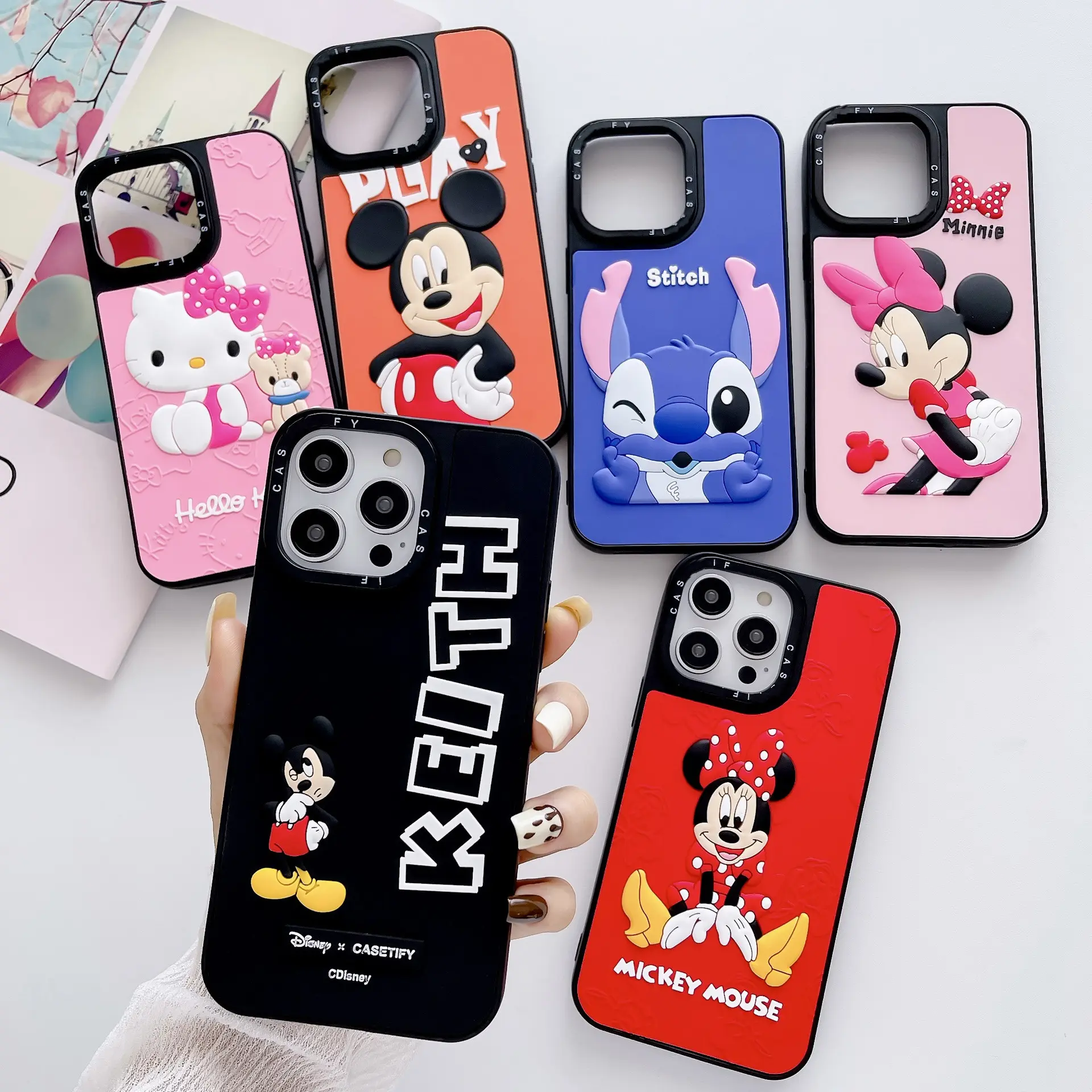 Cartoon 3d Hello Kitty Telefoon Hoesje Voor Iphone 15 15 Pro Max 14 14 Promax