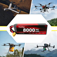 Baterai Drone Pertanian TL 8000mah 12S 47.4V Perlindungan Tanaman TL-8000-12S-47.4V Teknologi Sel NMC Semi-Solid State yang Aman untuk UAV VTOL