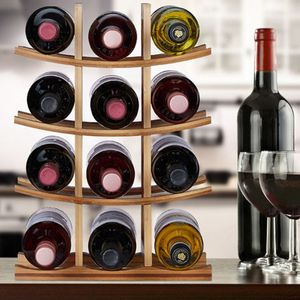 Bamboo Wine Rack,Wooden Wine Rack Bamboo Small Wine Stand for 12 Bottles - Product Image 5
