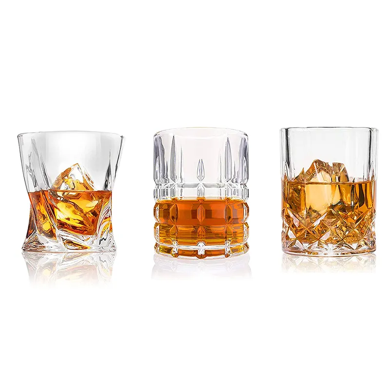 Luxury Diamond Liquor Glassware Barware Classic Clear Cup Whisky Glass for Bourbon Macellan Tequila Whiskey Cocktails Christmas