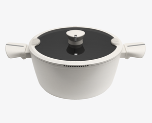 Ensemble de casseroles classiques en aluminium pour cuisinières à gaz et à induction, revêtement antiadhésif, base multicouche durable, couvercle en verre, poignées en silicone - Product Image 4