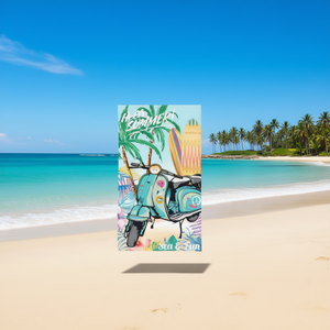 Telo Mare Buonic 70x140cm Stampa Scooter Estivo Design Divertente Mare e Spiaggia - Product Image 2