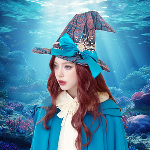 Sombrero de Bruja del Mar Profundo Luling Yaoyao, Talla Única, Accesorio de Disfraz para Cosplay con Temática Oceánica, Fiesta, Halloween - Product Image 1