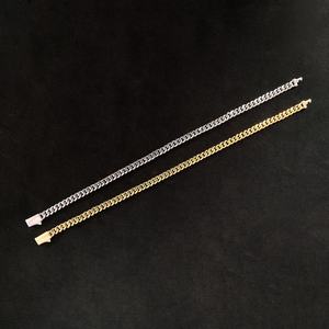 OUGEPHELI 6mm Hip Hop Iced Out CZ Zircon <span class=keywords><strong>Collar</strong></span> De Cadena Cubana Eslabones Cubano <span class=keywords><strong>Collar</strong></span> Miami Cuban Link Chain para hombres y mujeres - Product Image 5