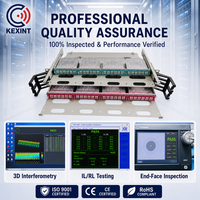 KEXINT 2U Panneau de brassage fibre optique haute densité 192 fibres MPO MTP, ODF coulissant pour montage en rack avec 8 cassettes MPO