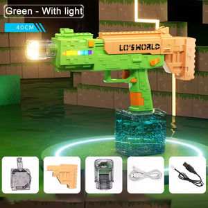 Pistola <span class=keywords><strong>de</strong></span> Agua Eléctrica <span class=keywords><strong>de</strong></span> Píxeles para Niños, Juguete <span class=keywords><strong>de</strong></span> Disparo Continuo Automático con Luz LED, Pistola <span class=keywords><strong>de</strong></span> Agua <span class=keywords><strong>de</strong></span> Plástico para Niños - Product Image 6