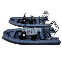 Bateau semi-rigide gonflable en PVC Yoolwin 5,6 m certifié CE pour la pêche et les aventures en mer, à vendre