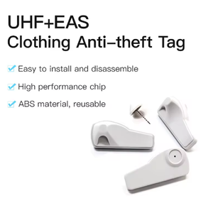 Étiquette de sécurité antivol UHF RF/AM RFID à double fréquence 860-960 MHz 8,2 MHz/58 KHz, étiquette rigide EAS pour la gestion de la vente au détail de vêtements - Product Image 1