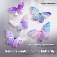 Drone Papillon Bionique Violet à Ailes Battantes, Mini Drone RC Volant, Jouet d'Avion de Simulation High-tech Tendance pour Décoration de Fête