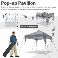 Gazebo de pierna recta 3x3 para exteriores, tienda Olding, toldo pop-up