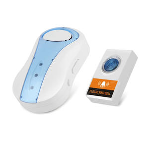 Mini timbre inalámbrico a prueba de agua que opera botones remotos diferentes tonos 38 melodías sonido LED Flash timbre de puerta inalámbrico - Product Image 2