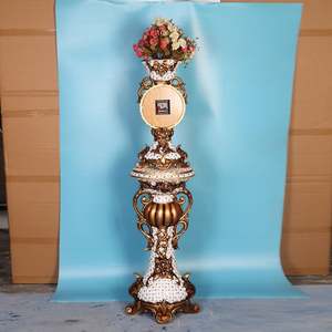 Reloj <span class=keywords><strong>de</strong></span> Pie <span class=keywords><strong>de</strong></span> Resina con Números Romanos para Decoración del Hogar, Venta Directa <span class=keywords><strong>de</strong></span> Fábrica - Product Image 3