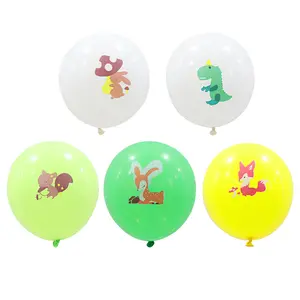 गर्म बिक्री 12 "लेटेक्स मुद्रित दौर कई गुब्बारा बच्चे के जन्मदिन की सजावट कार्टून लेटेक्स गुब्बारा