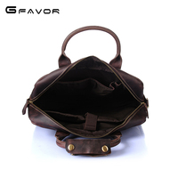 Usine 14 pouces Vintage peau de vache bandoulière Crazy Horse porte-documents en cuir sac de messager en cuir véritable pochette d'ordinateur pour hommes