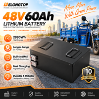 Batterie lithium-ion 48V 60Ah pour moto électrique, scooter électrique, vélo électrique, véhicule à deux roues, batterie rechargeable avec BMS
