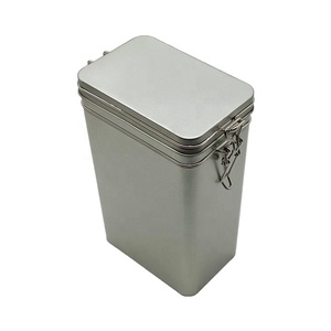 rectangular shape airtight metal tin can coffee packing box
