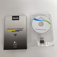 ALFA adaptor WiFi, Dongle USB 150Mbps Ethernet Receiver Mini Wifi untuk Desktop