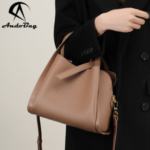 Andong Cowhide New Bucket Shoulder Sling <b>Bag</b> for Women's Mom Ladies <b>Large</b> Capacity Outdoors Daily Commute <b>Crossbody</b> <b>Bags</b> Handbag - Product Image 1