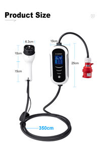 Pengisi daya mobil elektrik tipe 2, pengisi daya EV portabel 16A 3,5 kW 7kW 11KW - Product Image 4