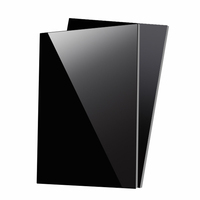 Panneau de panneau en acrylique PMMA, en perspex, noir mat/mat, brillant, réfléchissant, personnalisé, noir, opaque ou givré