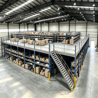 HONGXIN Étagère de mezzanine robuste, réglable, personnalisable, multicouche, sans boulons, en acier laminé à froid, revêtement poudré, anti-corrosion