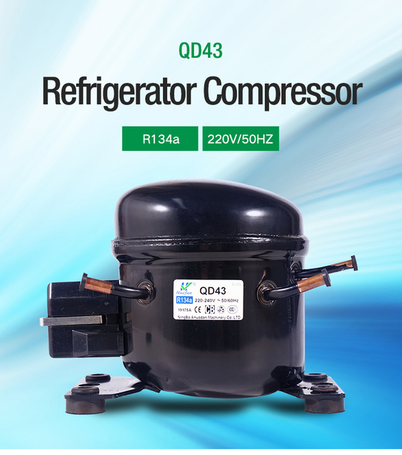 HuaJun High Quality Copper & Metal Refrigerator Compressor 175W DC R134a Fridge Compressor for Refrigerators & Freezers