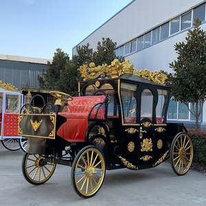 Calèche royale noire de luxe, calèche royale luxueuse pour chevaux, transport touristique spécial, calèches de mariage - Product Image 5