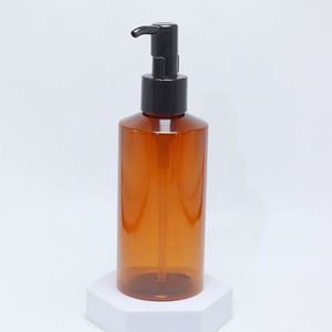 Fast Shipping Wholesale Empty Press Pump Body Oil <b>Bottles</b> <b>200ml</b> Amber Color Oil Dispenser Plastic <b>Bottle</b> for Oil - Product Image 5