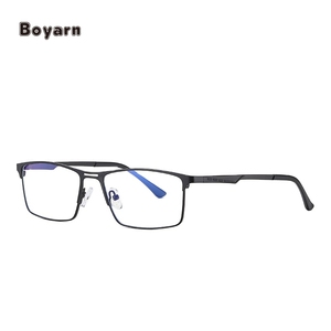 Lunettes d'<span class=keywords><strong>ordinateur</strong></span> anti-lumière bleue à 0 degré avec monture en métal Boyarn, <span class=keywords><strong>filtre</strong></span> anti-lumière bleue UV, lunettes bloquant la lumière bleue pour hommes - Product Image 2