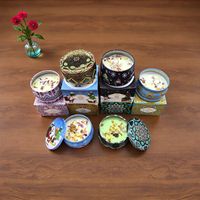 Boîte en fer blanc artisanale de 2,2 oz pour parfum solide, baume à lèvres à la menthe ou bougie, pour usage artisanal, boîte en fer blanc cosmétique