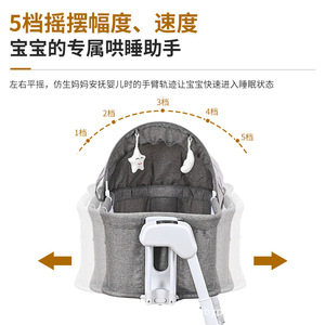 Premium Multifunctional Electric Baby Crib Portable Foldable Splicing Bed for Newborns 0-36 Months with Modern Design Metal - Product Image 6