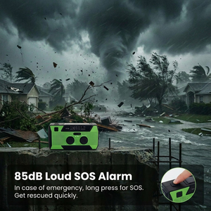 Kit de Emergencia Esencial con Alarma SOS, Cargador USB de 2000mAh, <span class=keywords><strong>Radio</strong></span> AM/<span class=keywords><strong>FM</strong></span>/WB para <span class=keywords><strong>Escuchar</strong></span> Noticias de Tormentas Tropicales y Tifones - Product Image 6