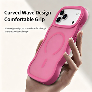 Funda Magnética para Teléfono con Diseño Ondulado, Acrílica Mate Antihuellas, para iPhone 17, 17 Air, 17 Pro Max/18 Pro/18 Pro Max - Product Image 2